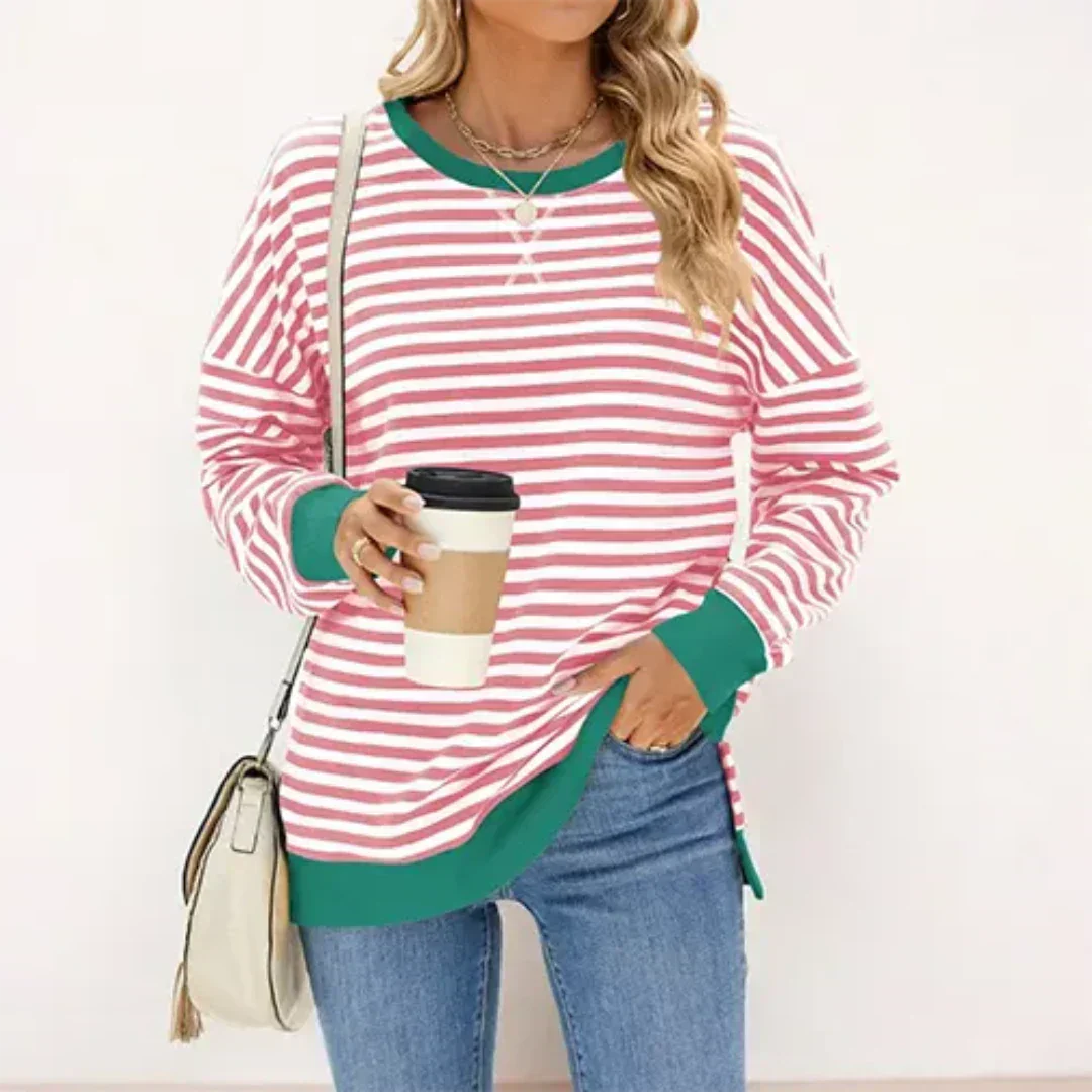 Women's Trendy Striped Knit Jumper | Chic, Snug, All-Occasion