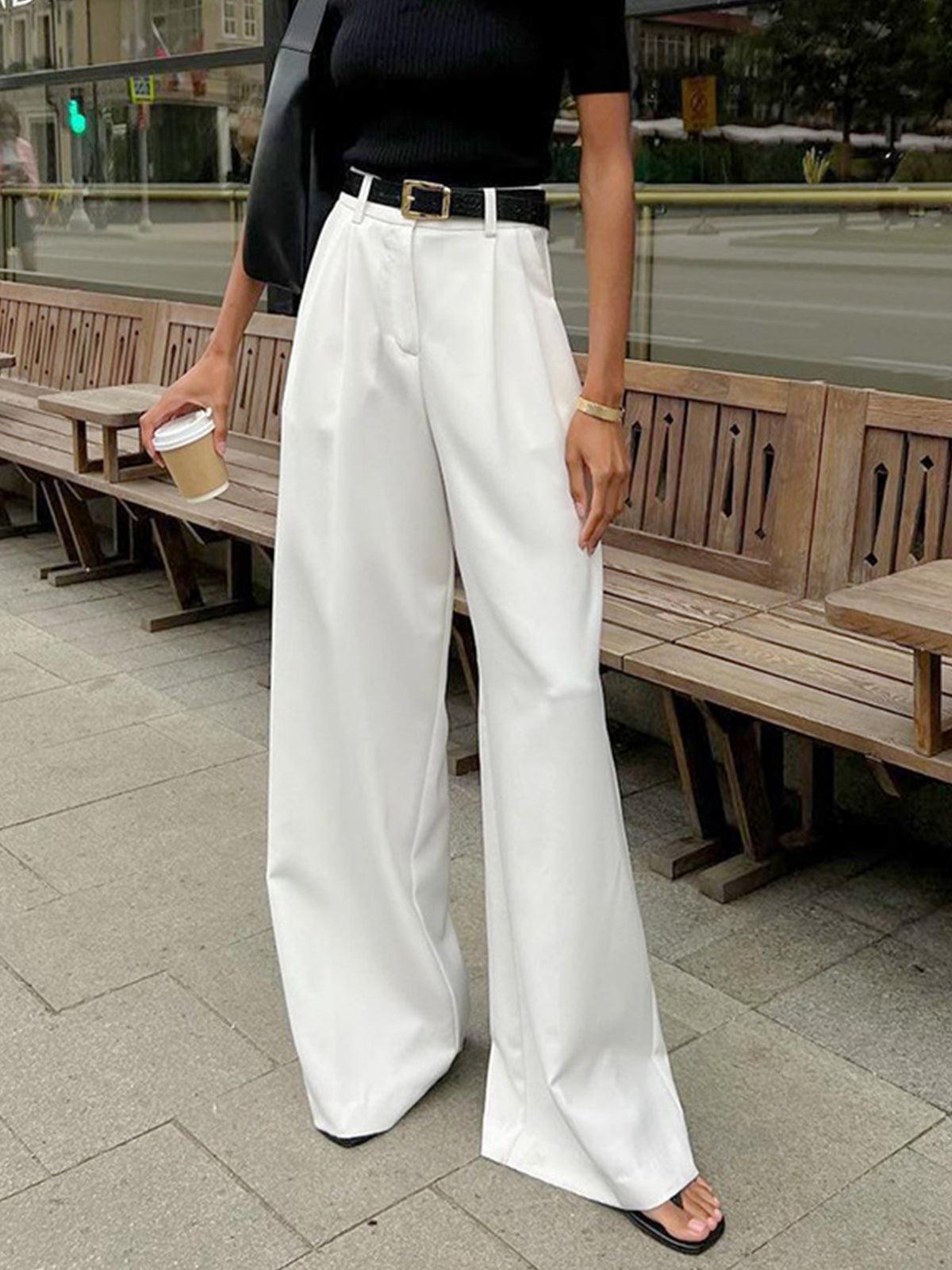 Zasha - Wide-leg pleated trousers