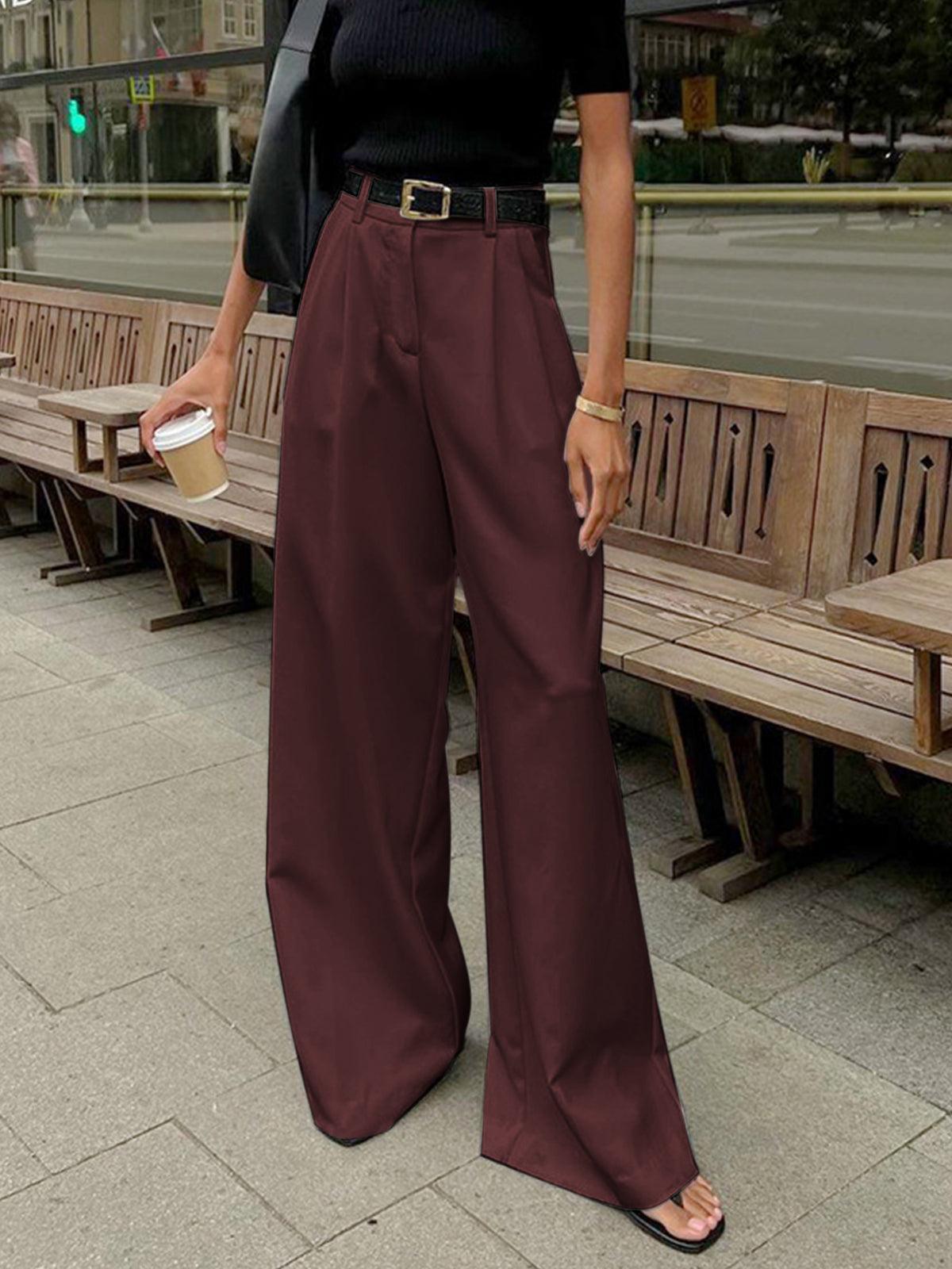 Zasha - Wide-leg pleated trousers
