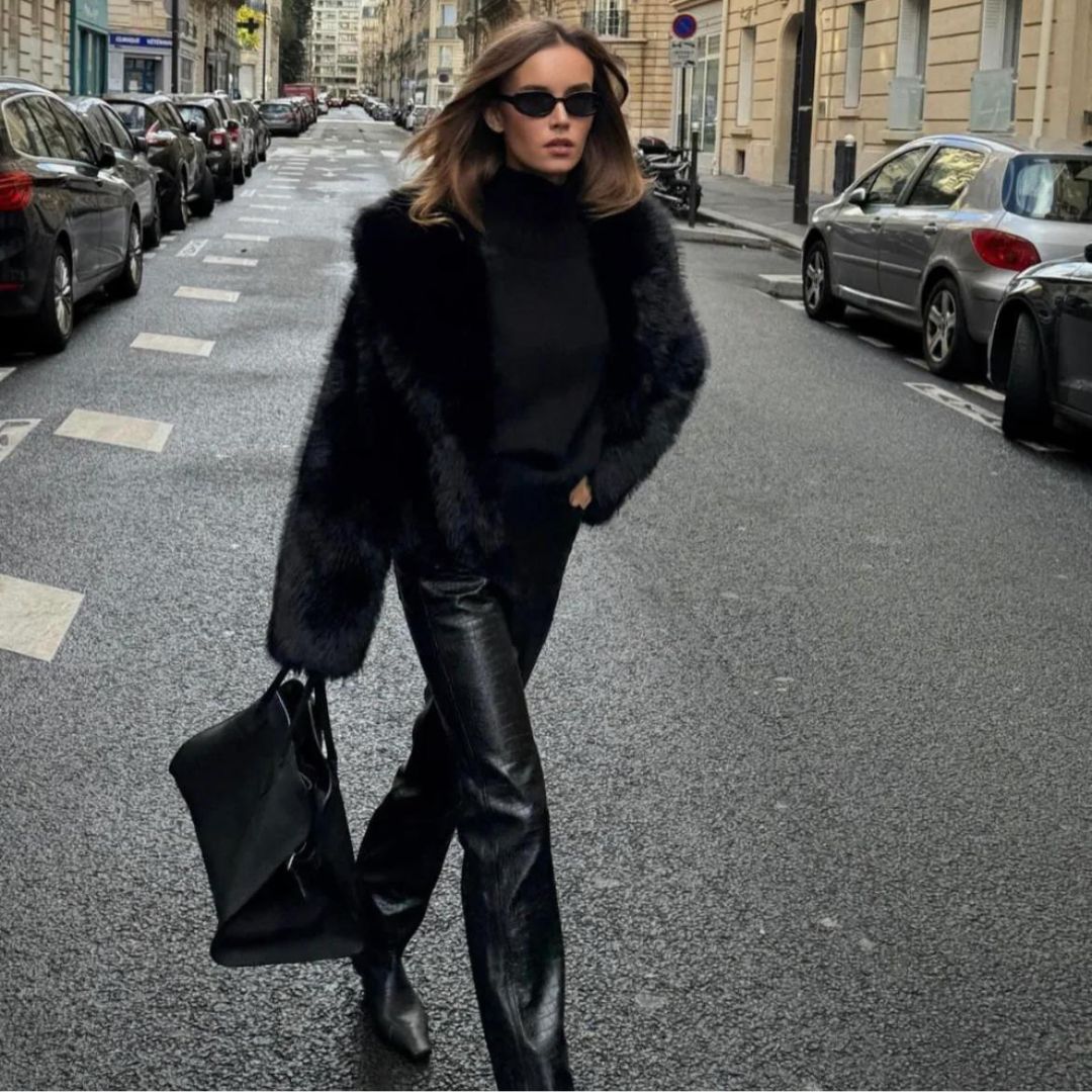 Chic Women's Overcoat for Winter Elegance | Warm, Vegan, Sustainable