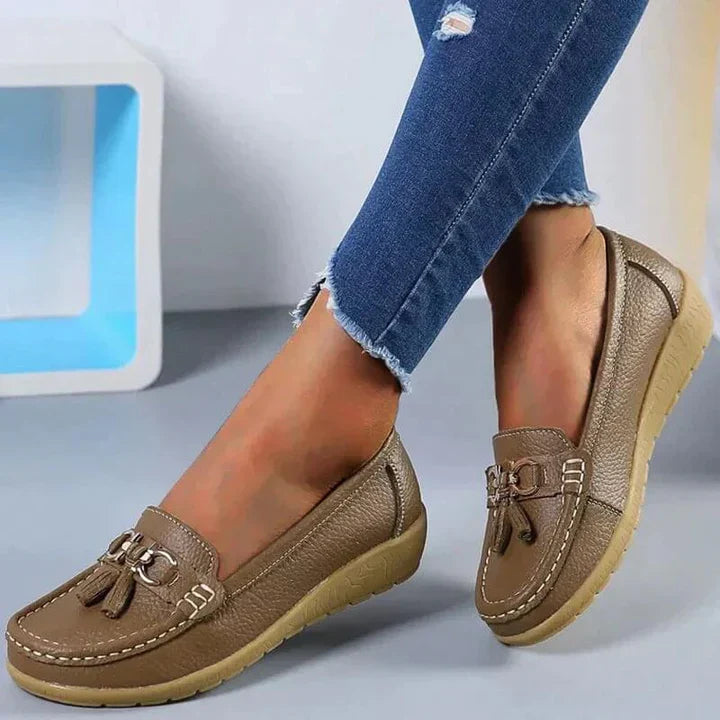 Women's Comfort & Elegant Leather Moccasins for Orthopaedic Support | Padded Insole, Flexible Design