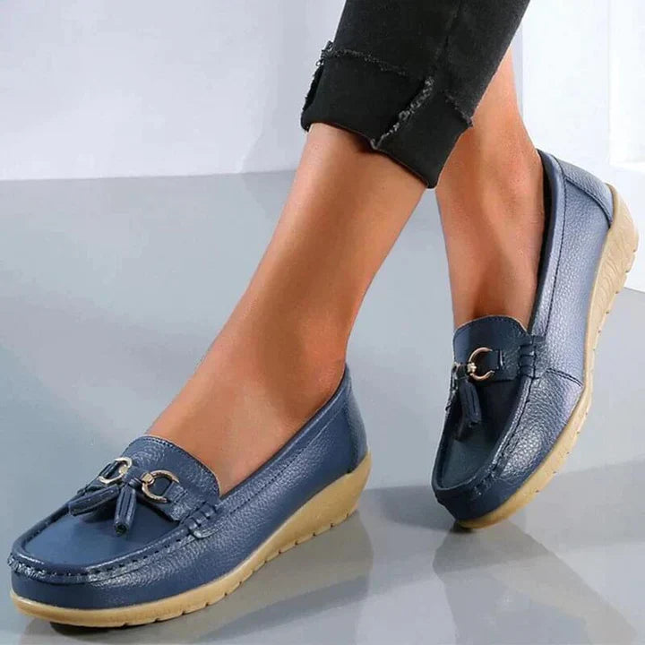 Women's Comfort & Elegant Leather Moccasins for Orthopaedic Support | Padded Insole, Flexible Design