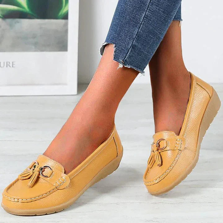 Women's Comfort & Elegant Leather Moccasins for Orthopaedic Support | Padded Insole, Flexible Design