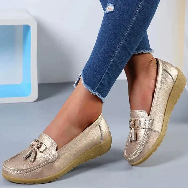 Women's Comfort & Elegant Leather Moccasins for Orthopaedic Support | Padded Insole, Flexible Design