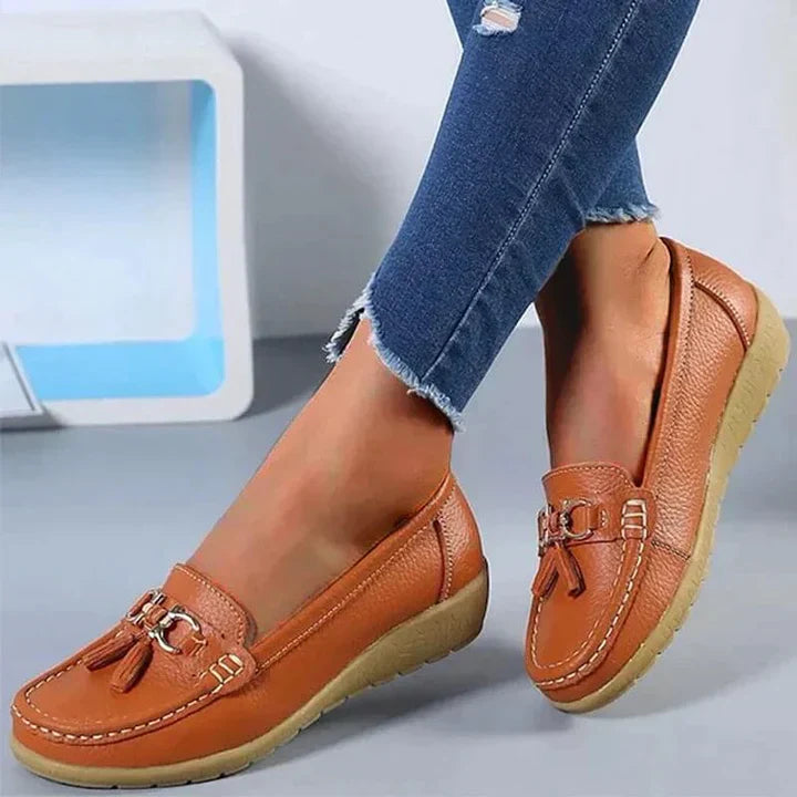 Women's Comfort & Elegant Leather Moccasins for Orthopaedic Support | Padded Insole, Flexible Design