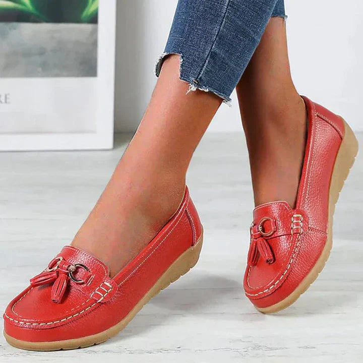 Women's Comfort & Elegant Leather Moccasins for Orthopaedic Support | Padded Insole, Flexible Design