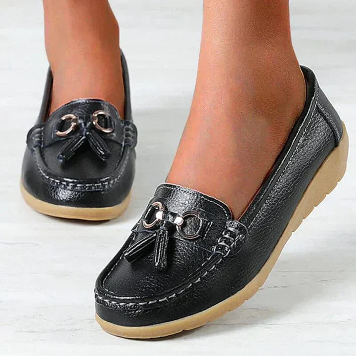 Women's Comfort & Elegant Leather Moccasins for Orthopaedic Support | Padded Insole, Flexible Design