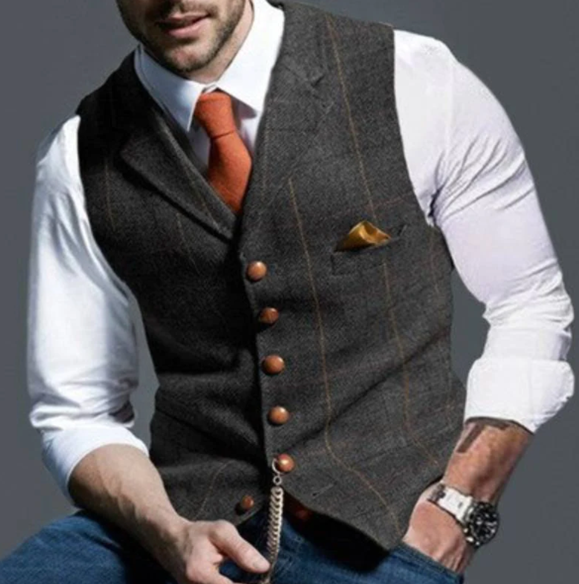 Tailored Men's Waistcoat | Classic Elegance, Versatile Style, Premium Fabric
