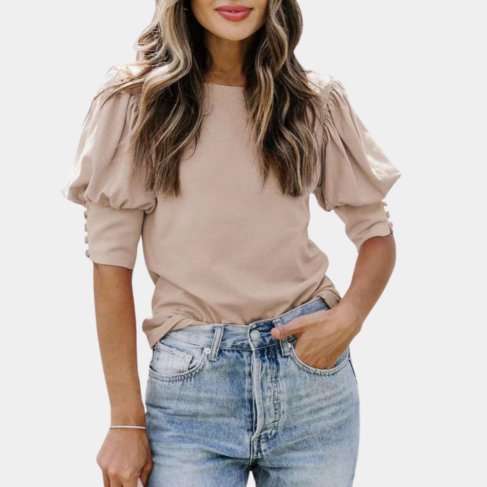 Ysoline - Elegant puff-sleeve blouse