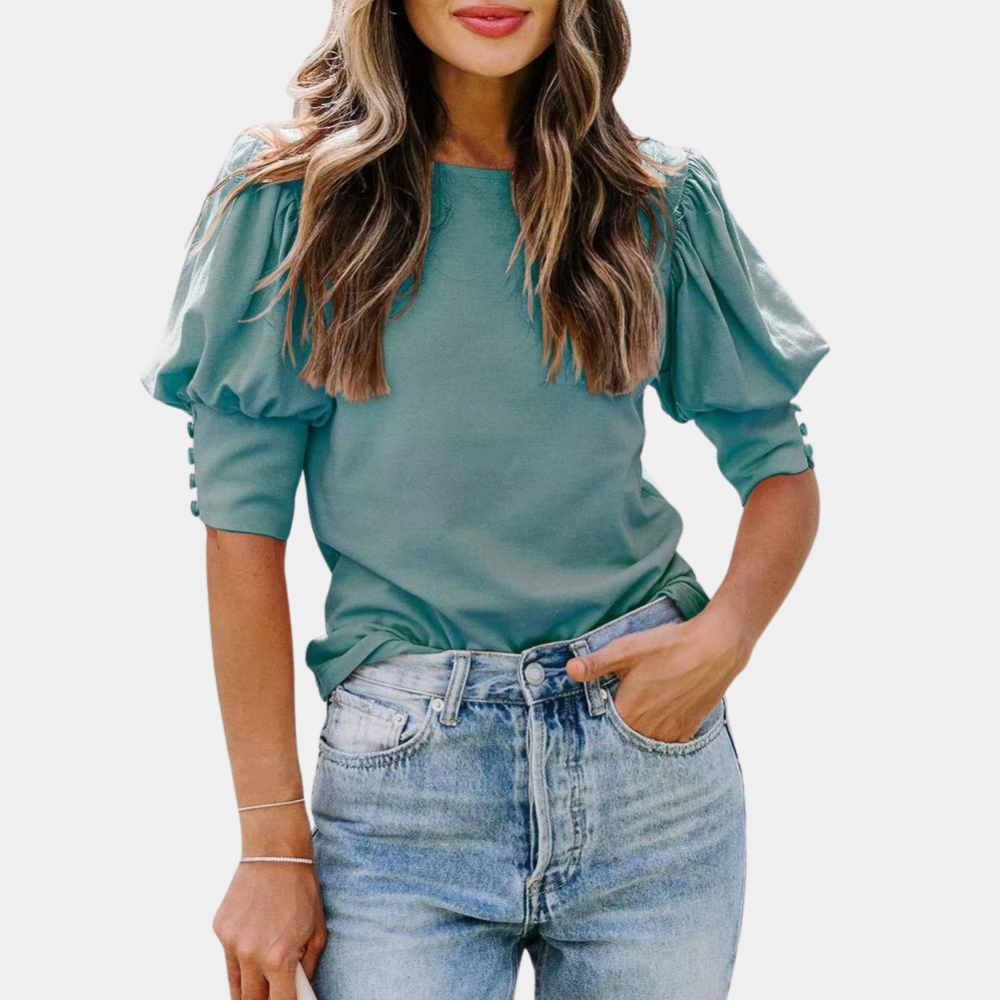 Ysoline - Elegant puff-sleeve blouse