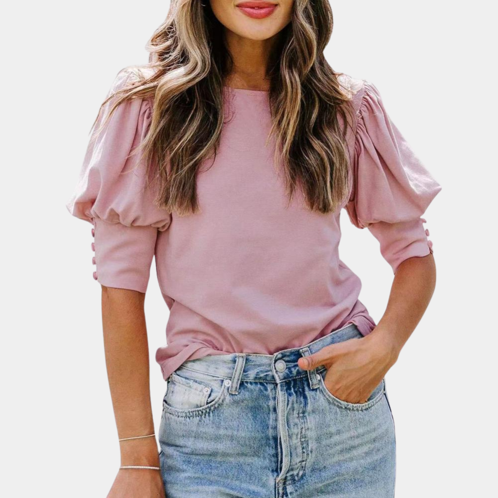 Ysoline - Elegant puff-sleeve blouse