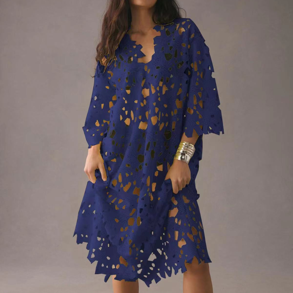 Maggie - Loose stylish hollowed-out dress