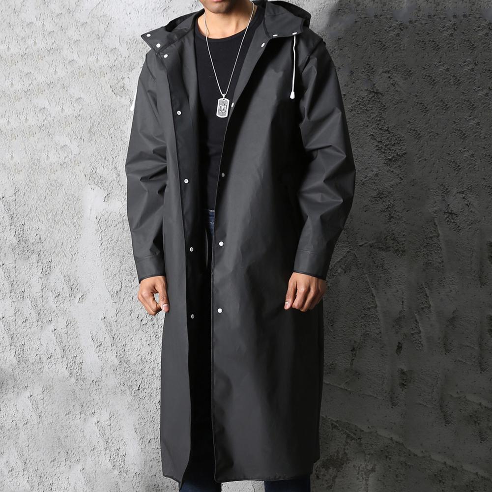 Men's Stylish Black Waterproof Raincoat | Lightweight, Durable, Versatile