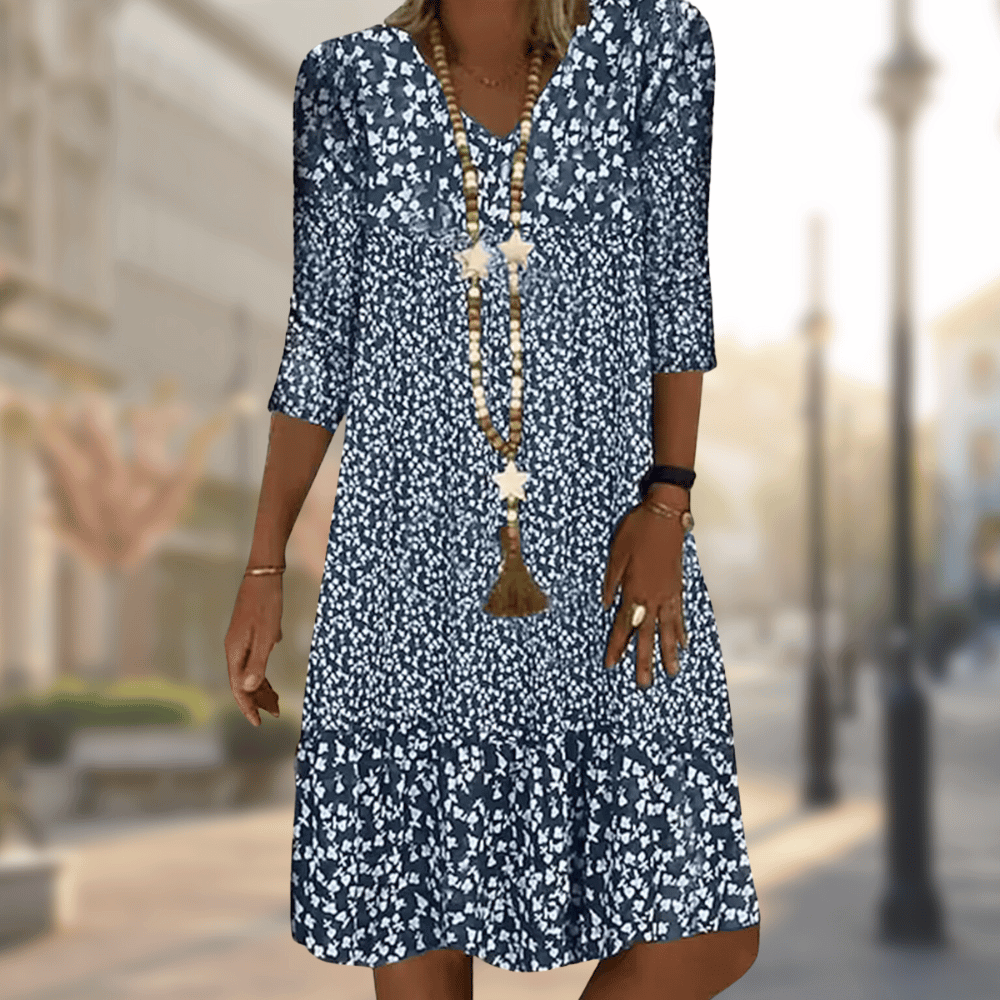 Women's Boho Floral Summer Dress | Midi
