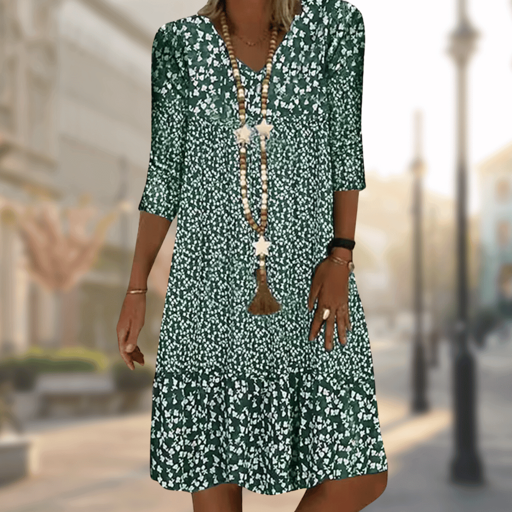 Women's Boho Floral Summer Dress | Midi