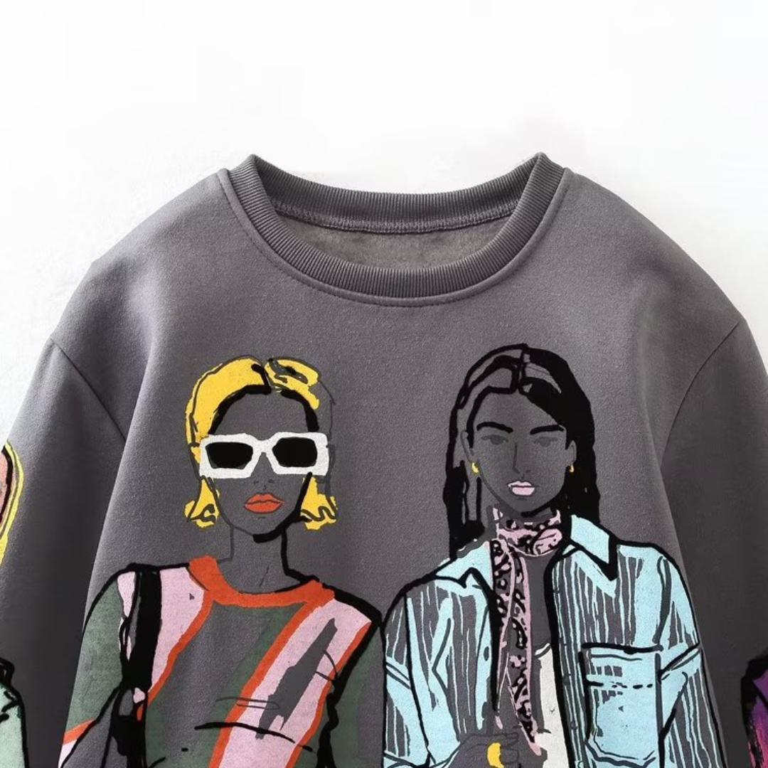 Chic Women's Graphic Hoodie | Warm, Stylish, and Contemporary Comfort