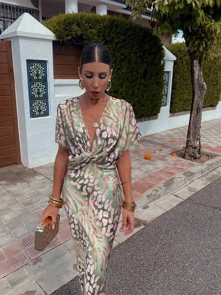 Women's Elegant Wrap Summer Dress | Maxi