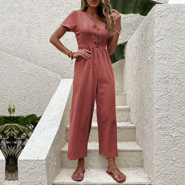 Lovisa – Chic Casual Short-Sleeve Jumpsuit