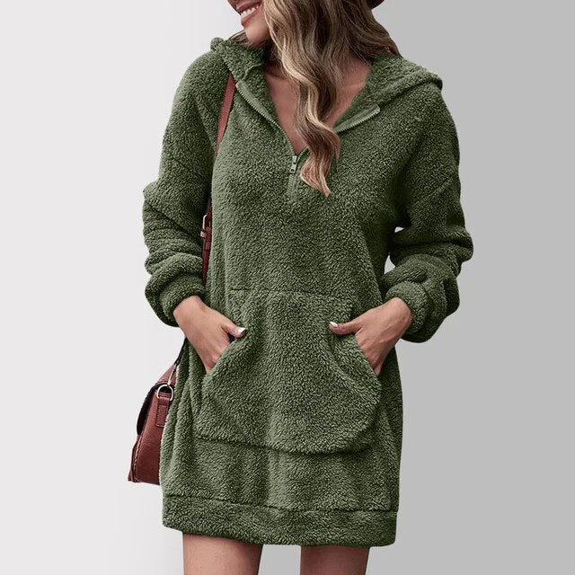 Patrina - Oversized Warm Hooded Jacket