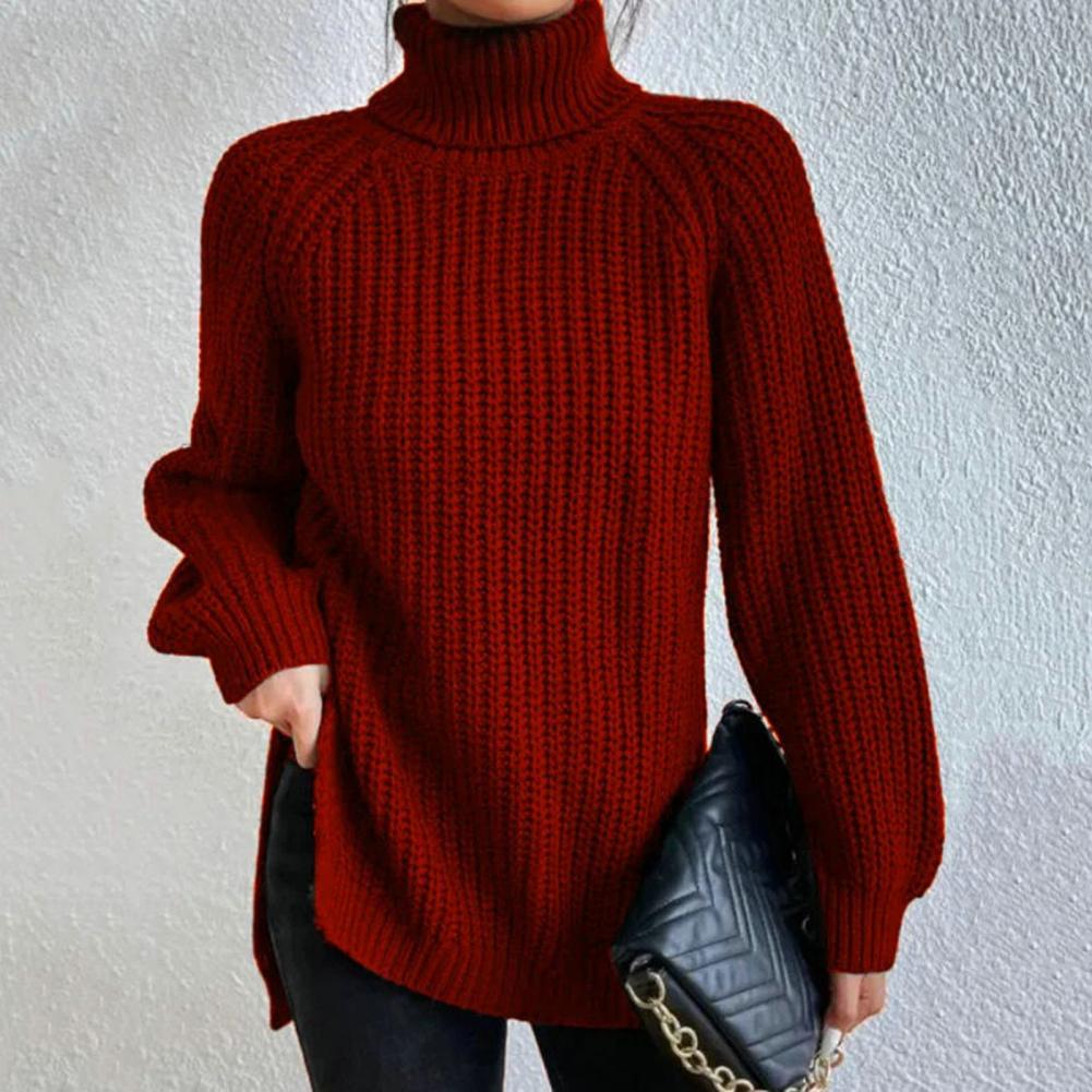 Laurina - Warm Loose-Fit Turtleneck Knit Jumper
