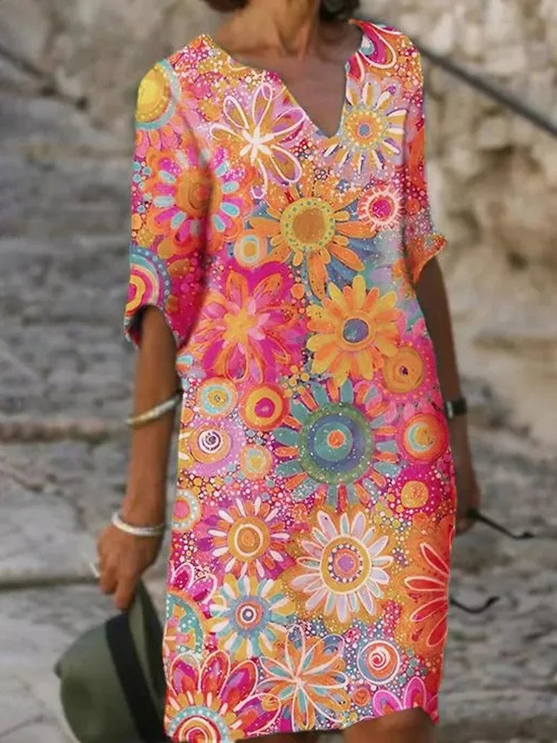 Women's Vibrant Floral Summer Dress | Mini