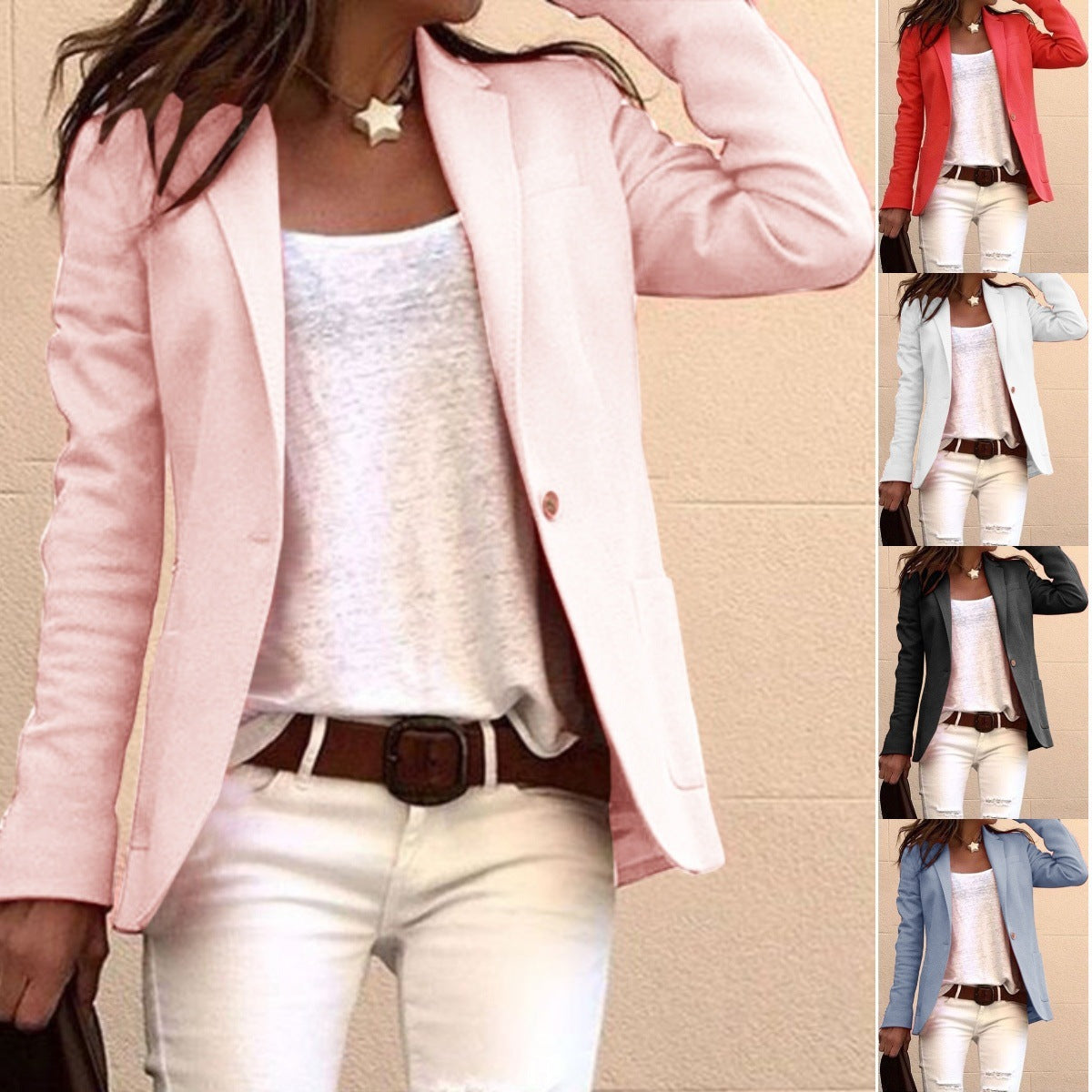 Tailored Women's Blazer with Elegant Button Detail | Chic & Versatile Fit