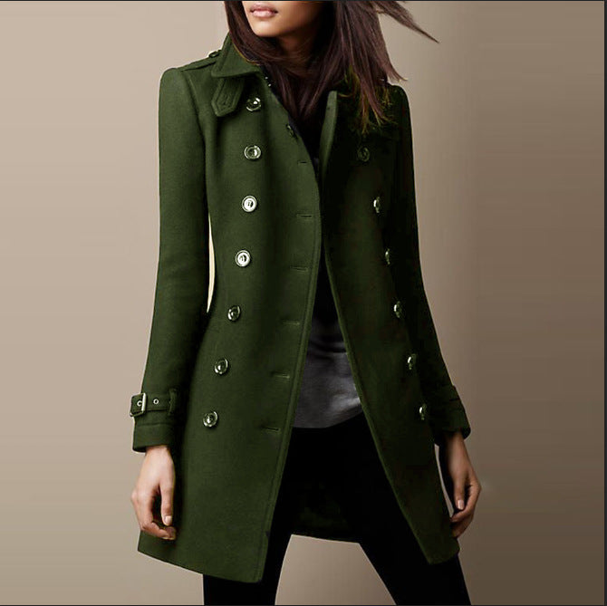 Women's Long Classic Trench Coat | Elegant, Warm, Versatile Design