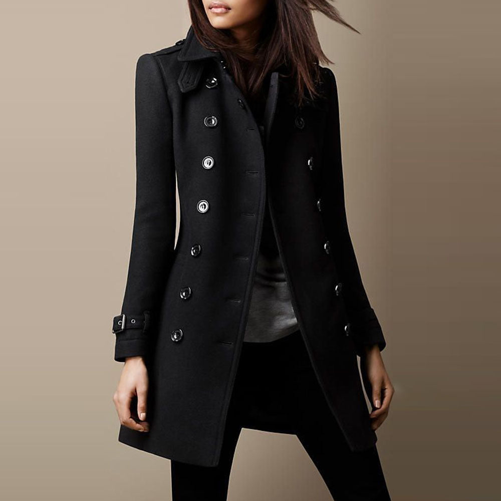 Women's Long Classic Trench Coat | Elegant, Warm, Versatile Design