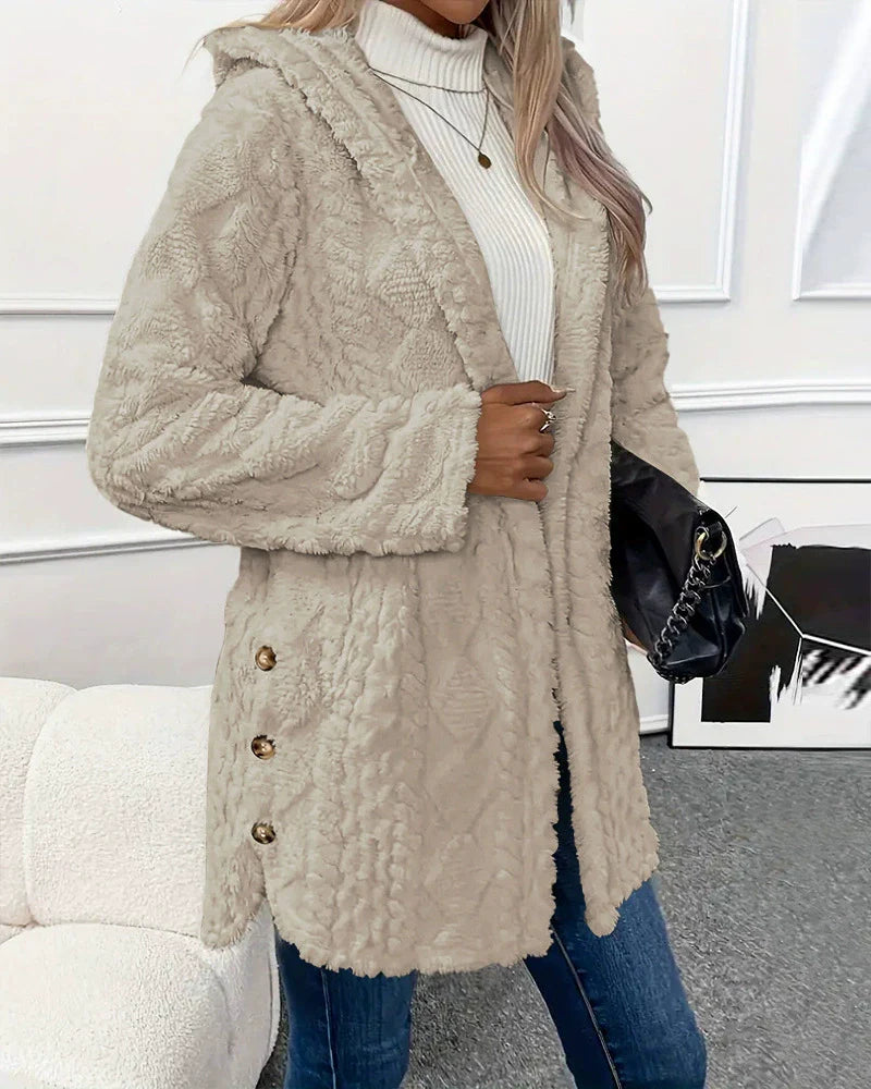 Jackie - Elegant Soft and Warm Hooded Jacket