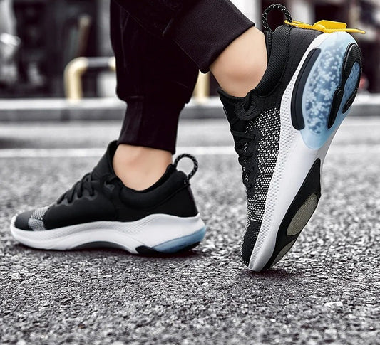 Men’s Summer Running Sneakers | Knit, Air Cushion Heel