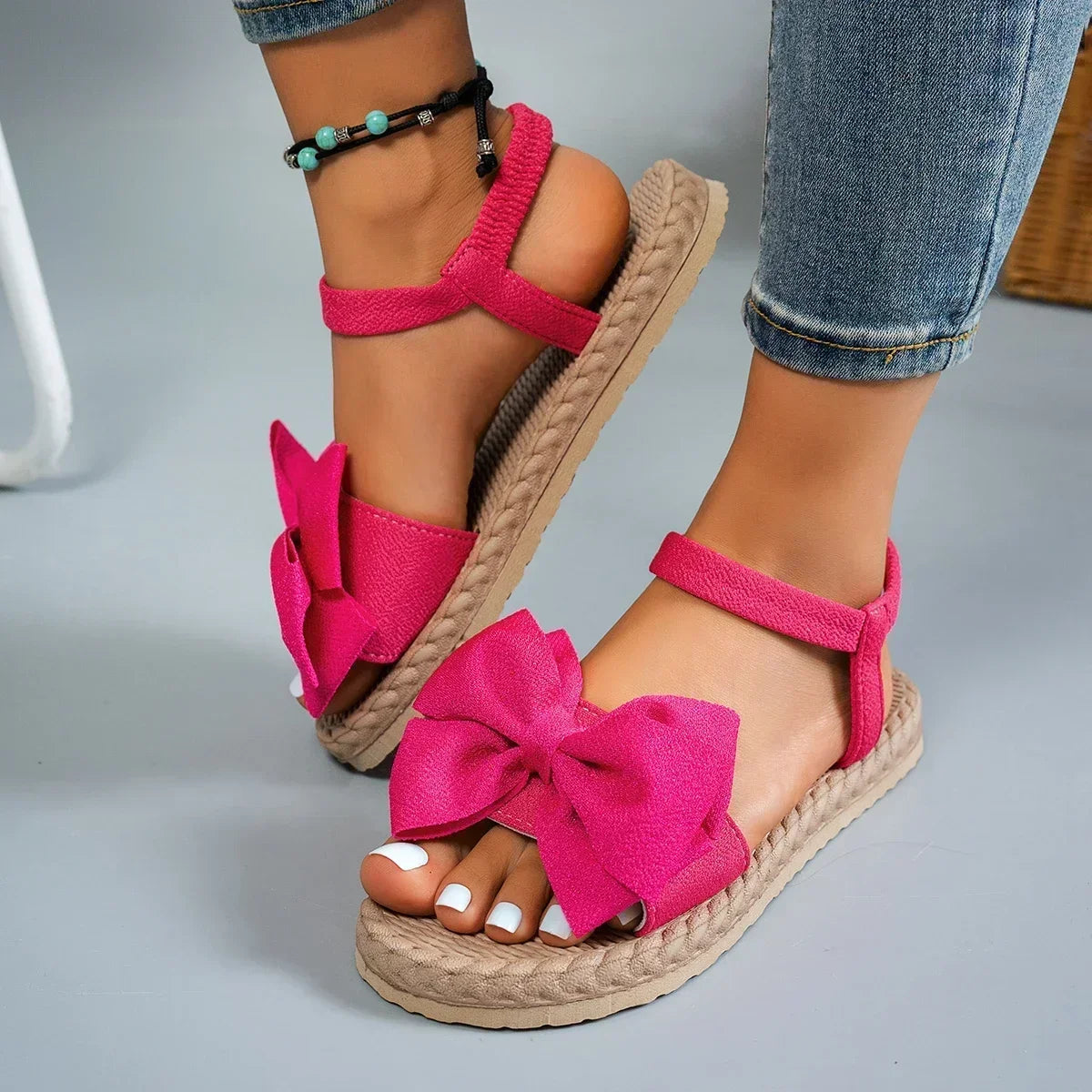 Women's Summer Espadrille Sandals | Bowknot, Ankle Strap