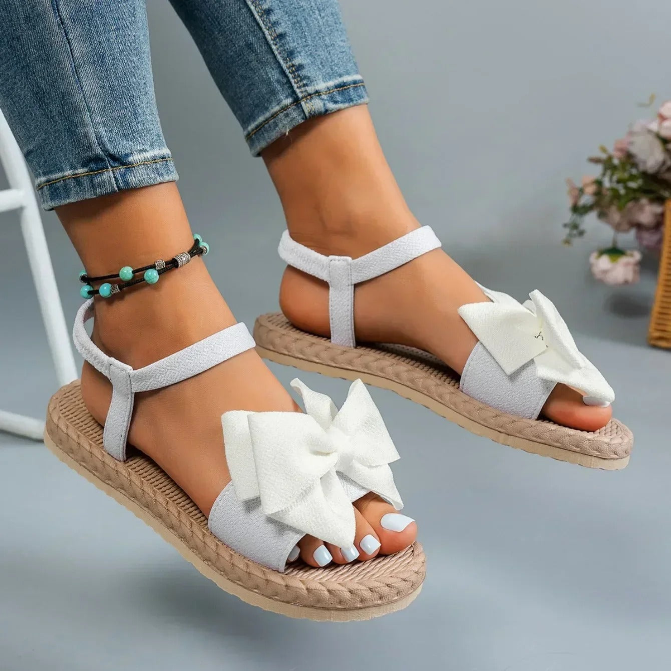 Women's Summer Espadrille Sandals | Bowknot, Ankle Strap