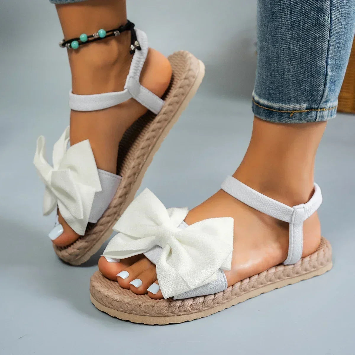 Women's Summer Espadrille Sandals | Bowknot, Ankle Strap