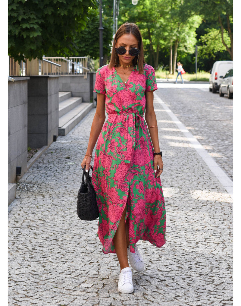 Women's Boho Wrap Summer Dress | Midi