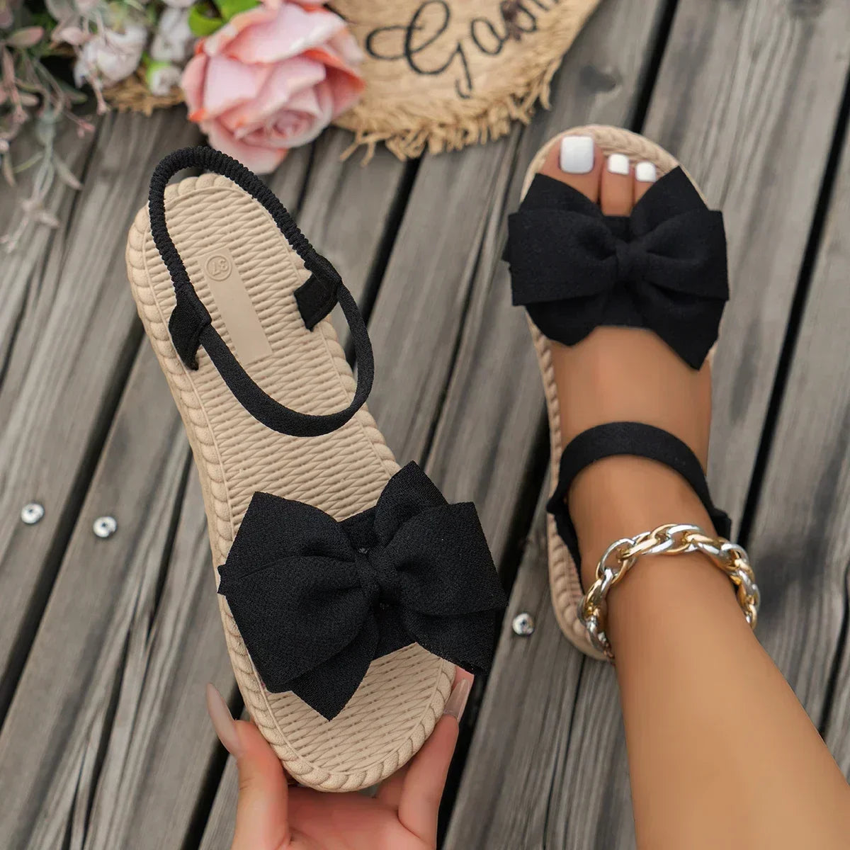 Women's Summer Espadrille Sandals | Bowknot, Ankle Strap