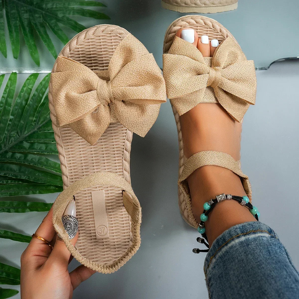 Women's Summer Espadrille Sandals | Bowknot, Ankle Strap