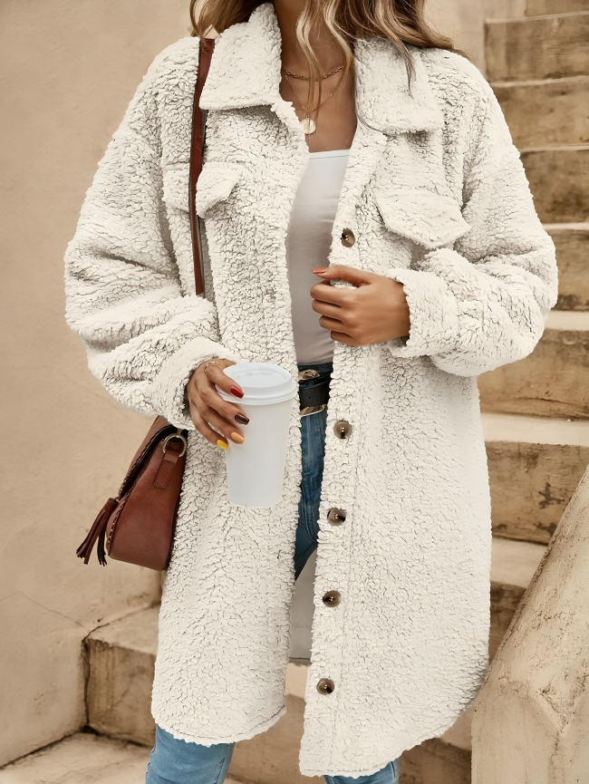Hannah - Warm fleece cardigan jacket