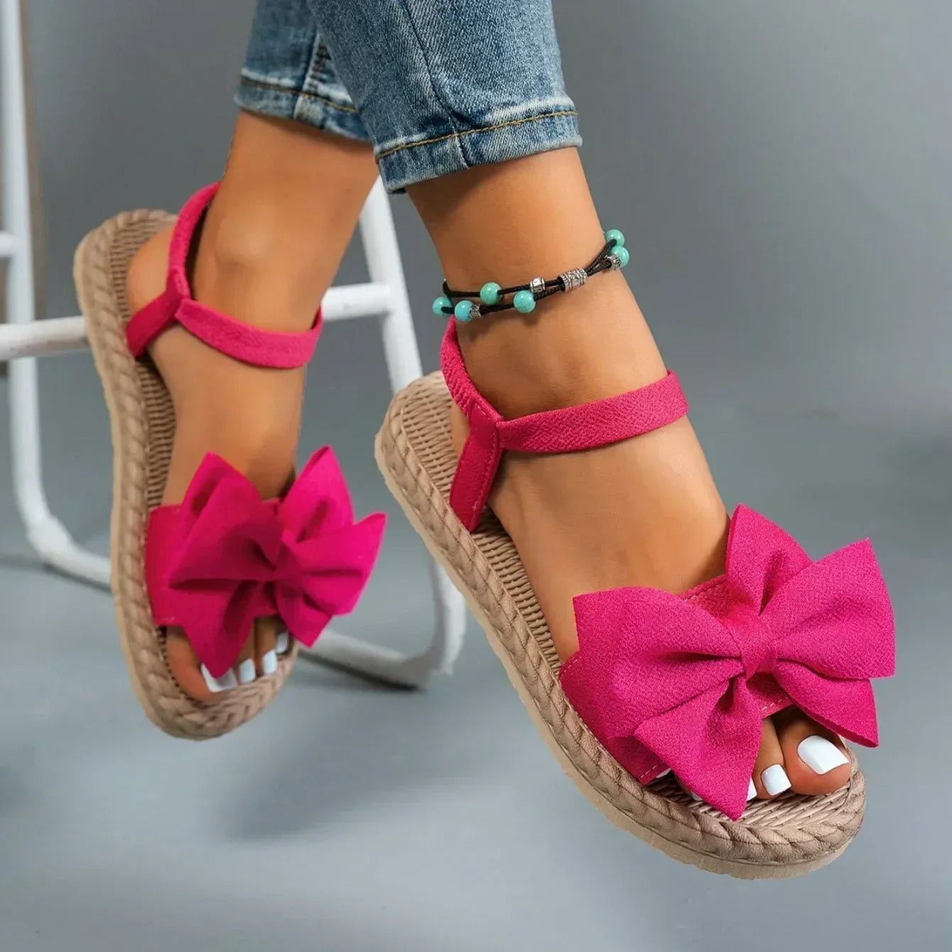 Women's Summer Espadrille Sandals | Bowknot, Ankle Strap