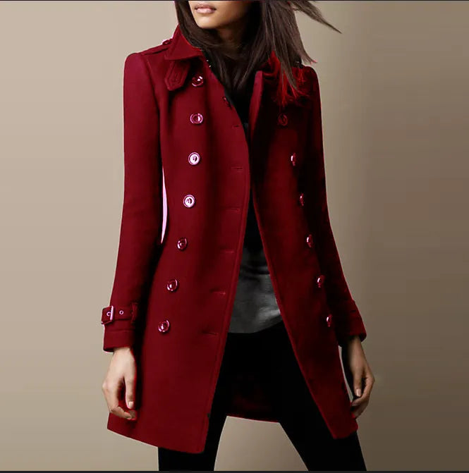 Women's Long Classic Trench Coat | Elegant, Warm, Versatile Design