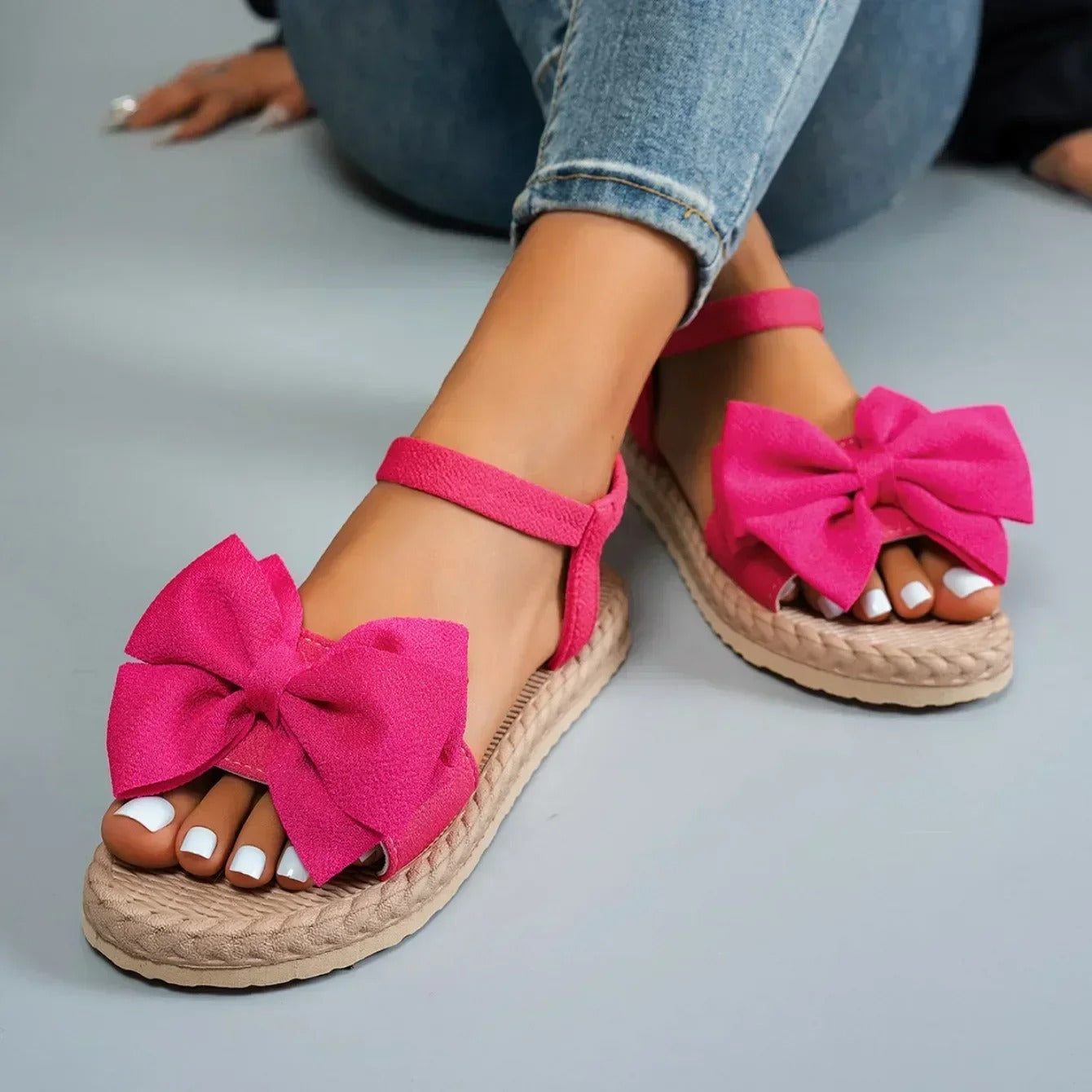 Women's Summer Espadrille Sandals | Bowknot, Ankle Strap