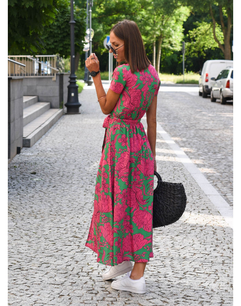 Women's Boho Wrap Summer Dress | Midi