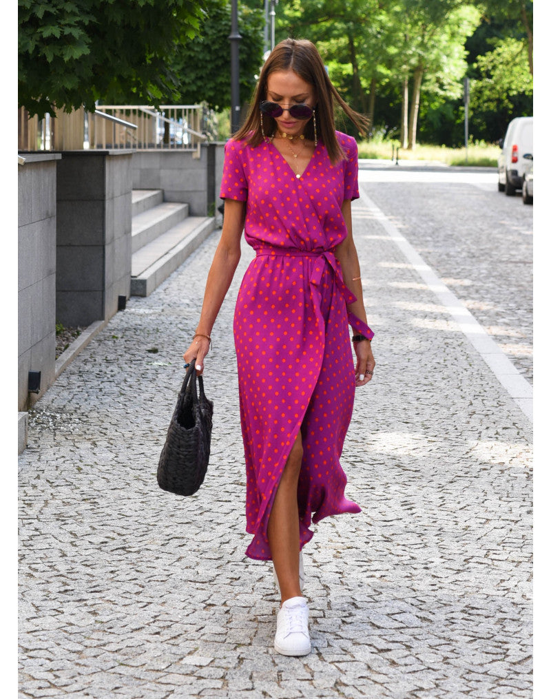 Women's Boho Wrap Summer Dress | Midi