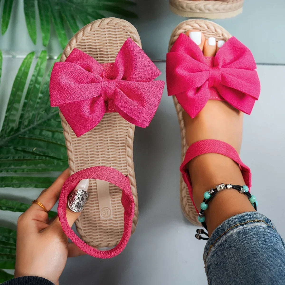 Women's Summer Espadrille Sandals | Bowknot, Ankle Strap