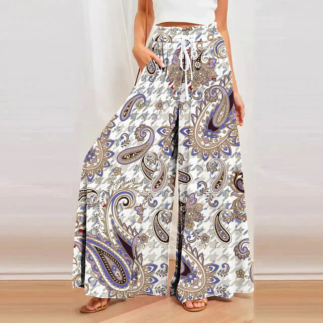Marcella - Wide-leg printed trousers in a relaxed fit