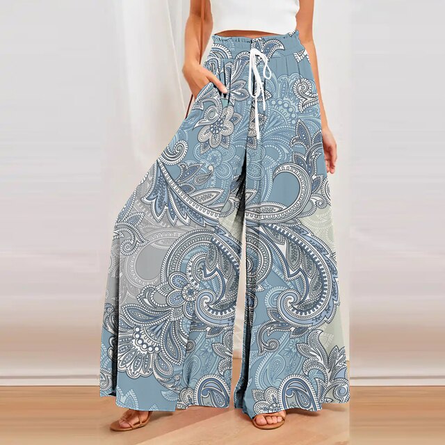 Marcella - Wide-leg printed trousers in a relaxed fit