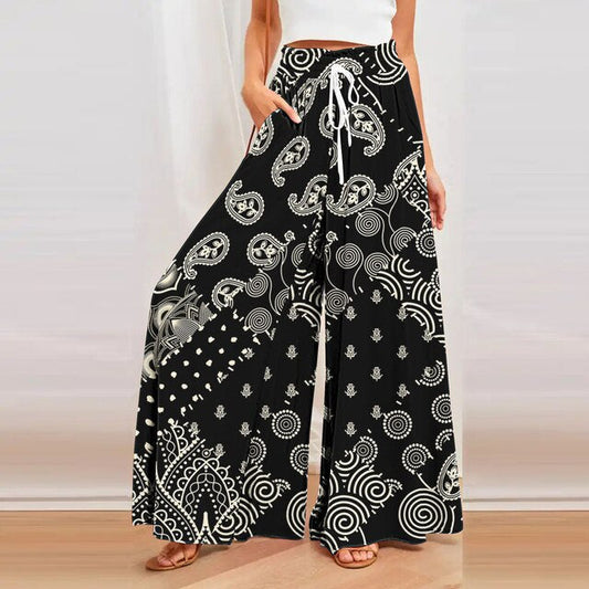 Marcella - Wide-leg printed trousers in a relaxed fit