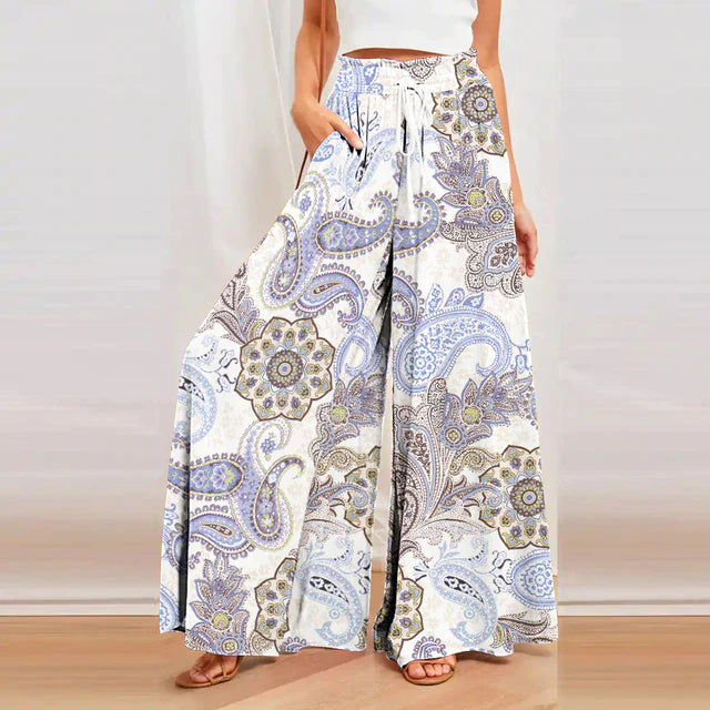 Marcella - Wide-leg printed trousers in a relaxed fit