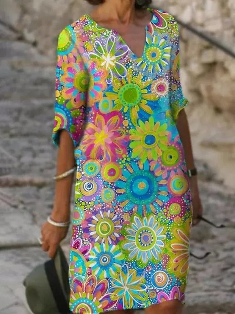 Women's Vibrant Floral Summer Dress | Mini