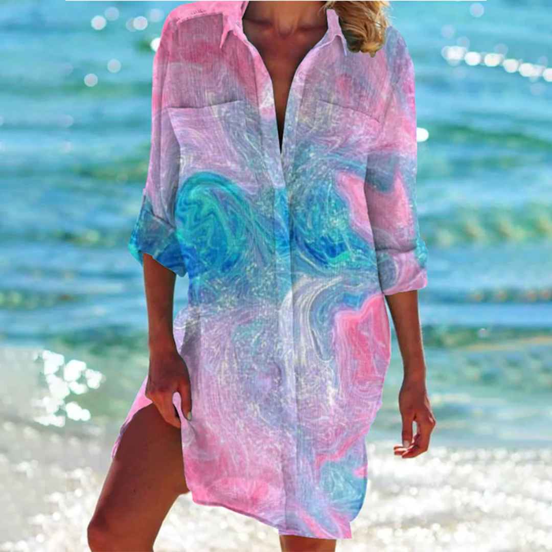 Women's Vibrant Tie-Dye Summer Dress | Mini