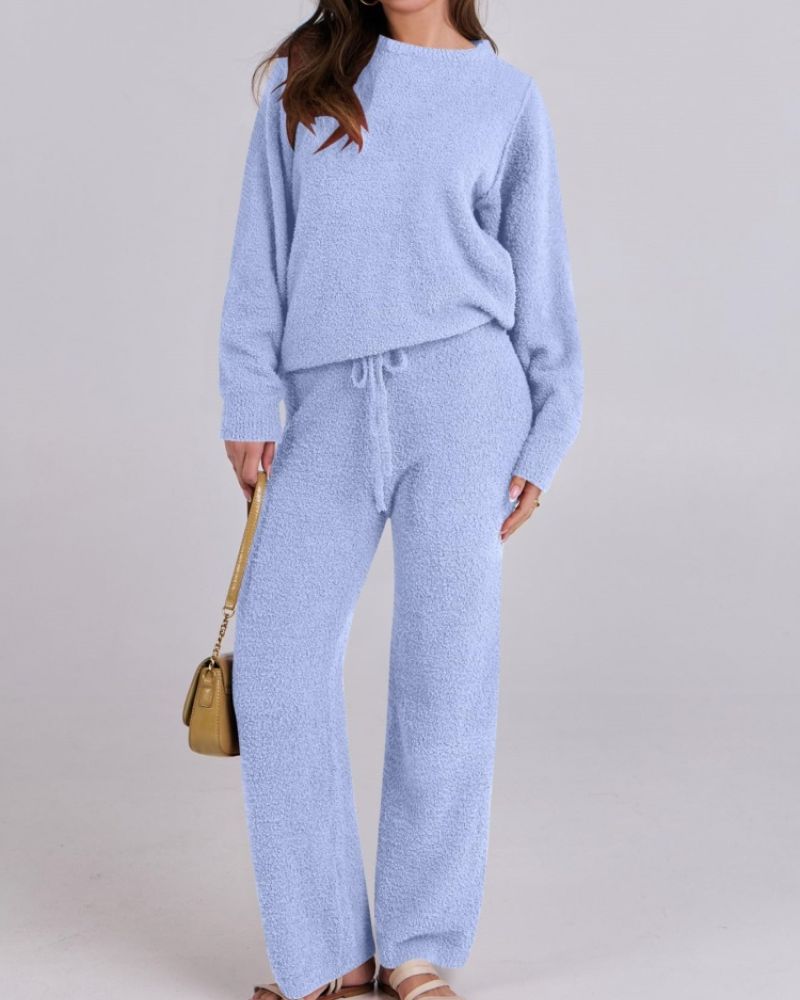 Uzziah - Elegant fleece sweater and trousers set